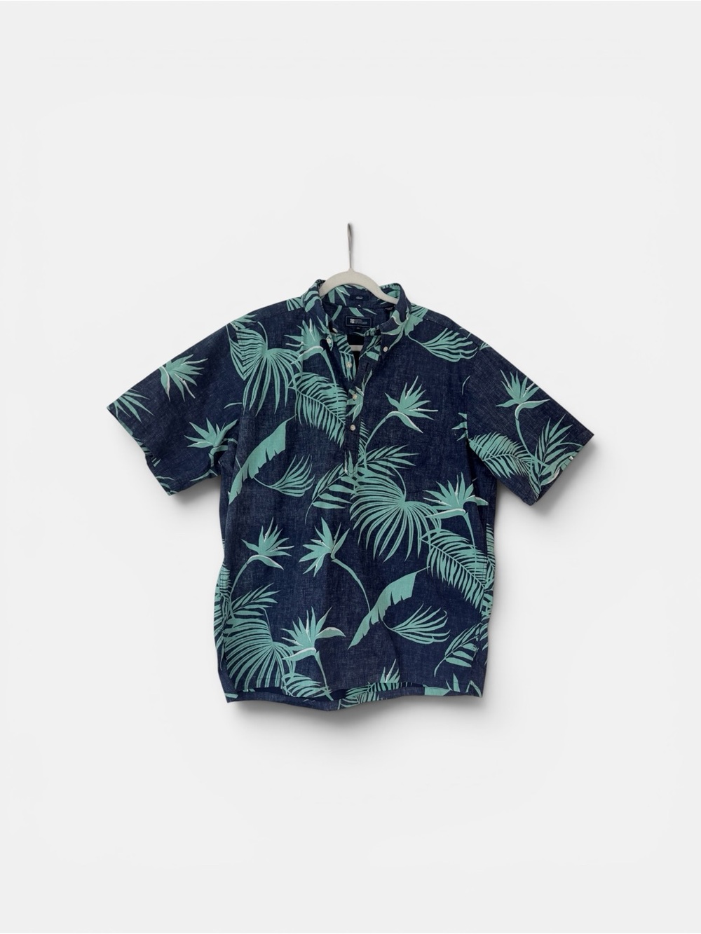 reyn spooner Navy Short-Sleeve Tropical Print Button-Down Shirt